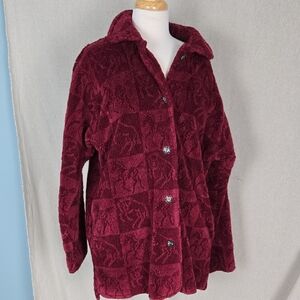 🐎Retro Horse Print Fleece, Size LARGE🐎